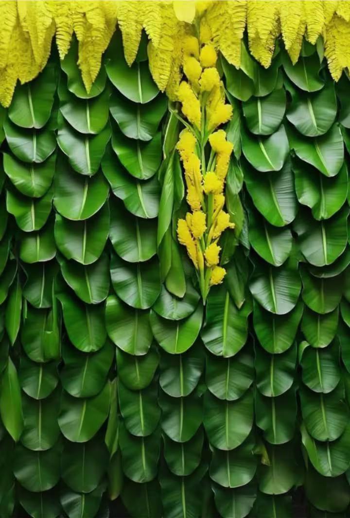 Banana leaf decoration