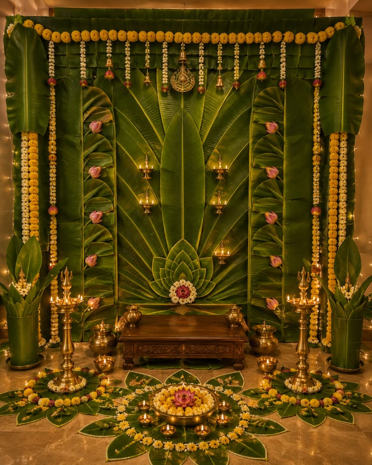 Banana leaf decoration