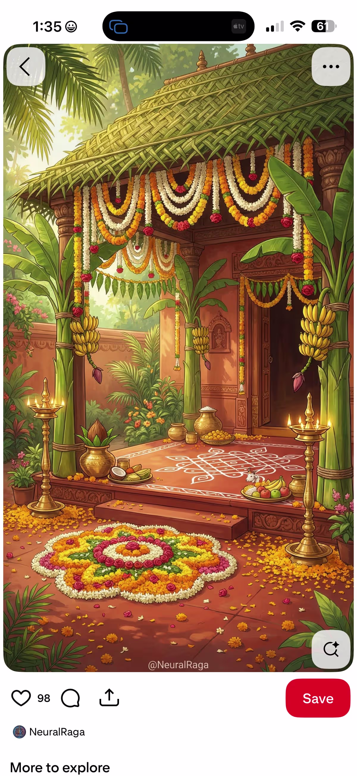 Banana leaf decoration