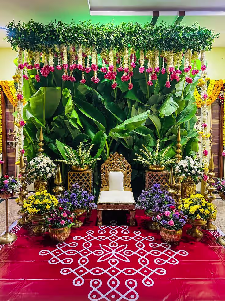 Banana leaf decoration