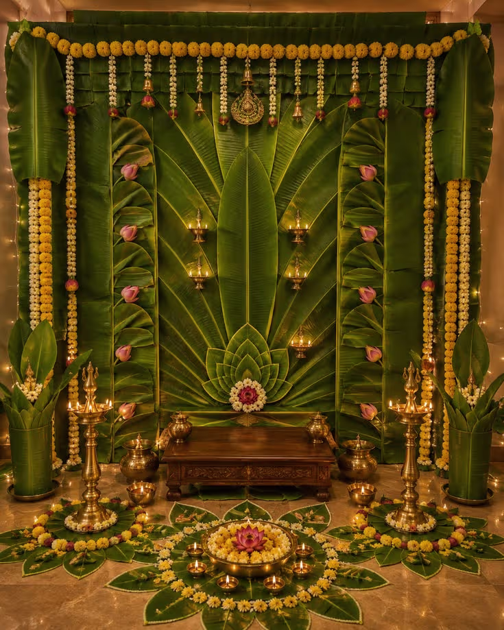 Banana leaf decoration