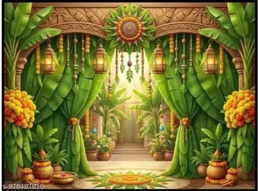 Banana leaf decoration