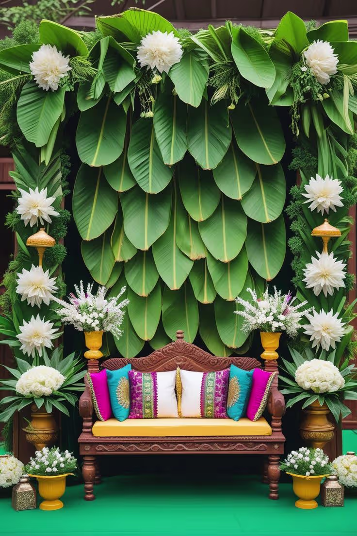 Banana leaf decoration