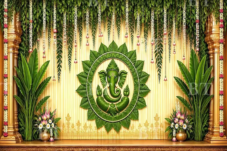 Banana leaf decoration