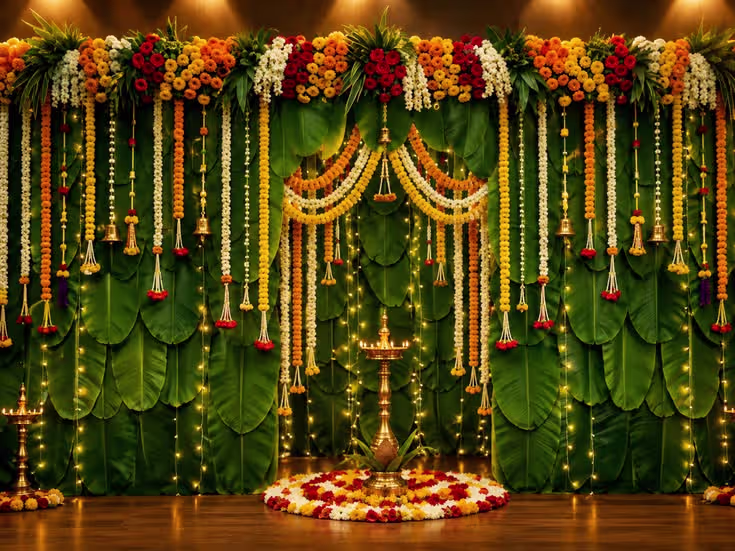 Banana leaf decoration
